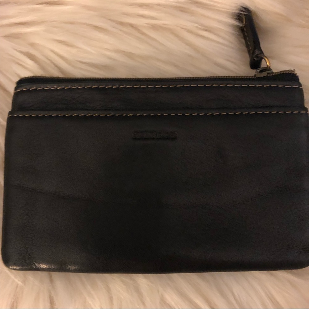 Fossil black leather coin card case wallet - Picture 2 of 10